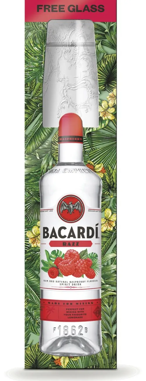 Bacardí Razz met glas|Bacardi Clearance
