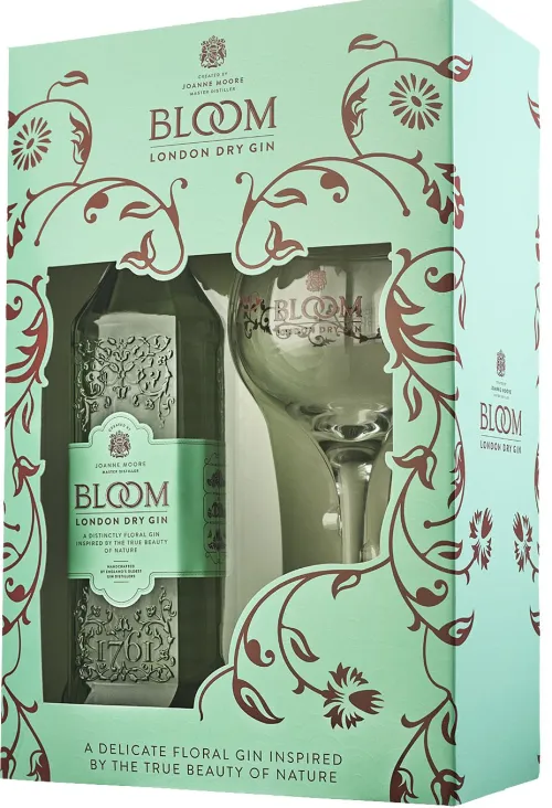 London Dry Gin Cadeaupakket met Coppa glas|Bloom New
