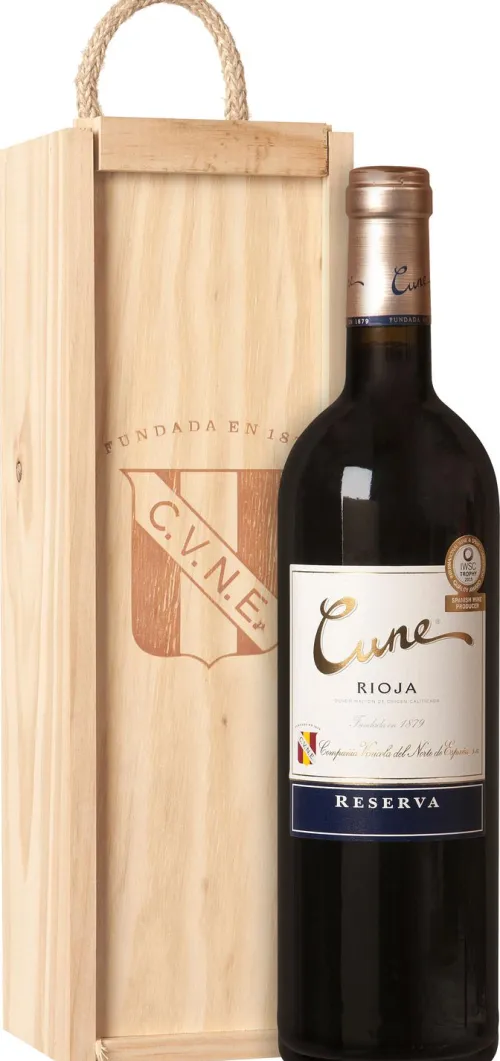 Rioja Reserva Cadeaupakket met Houten Kist|Cune