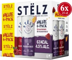 Hard Seltzer Raspberry & Passionfruit Valuepack|STËLZ Clearance