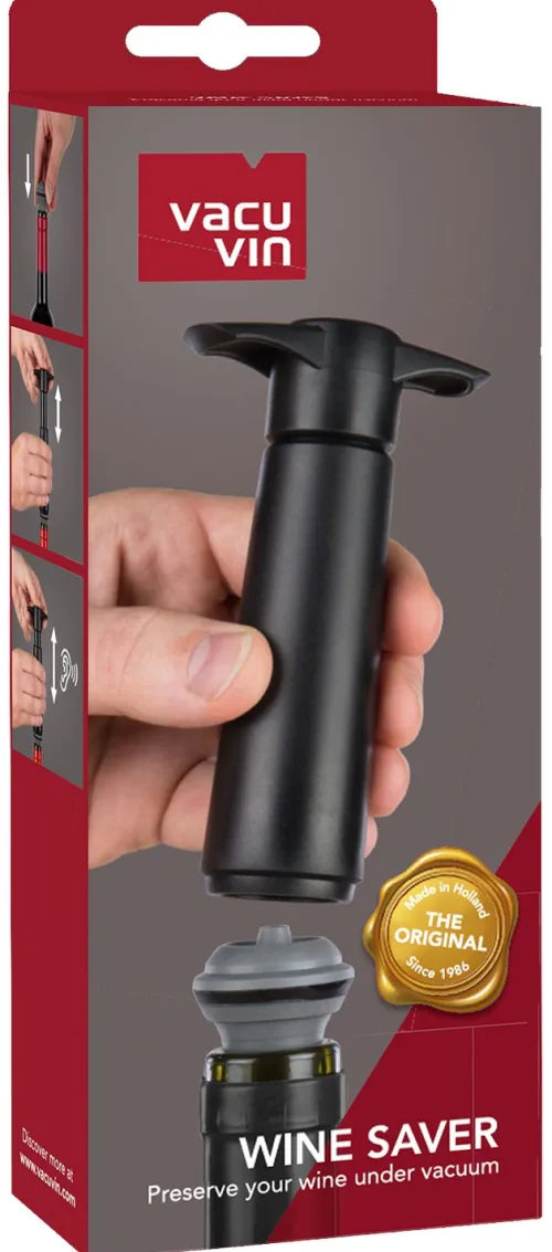 Vacu Vin Wine Saver Zwart|Vacu Vin Outlet